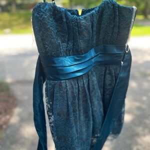 Trixxi Kids Formal Lace Dress in Teal